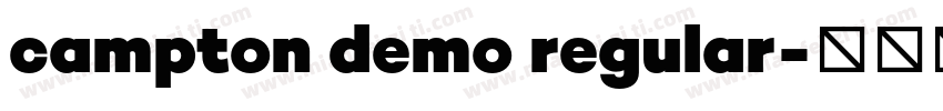 campton demo regular字体转换